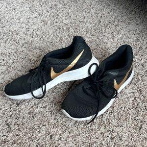 Nike Black and Gold Sneakers